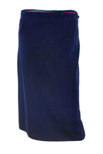 Load image into Gallery viewer, MISSONI M Navy Blue Metallic Midi Skirt (IT 40)-Missoni-The Freperie