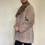 Load image into Gallery viewer, Men&#39;s Dove Grey Classic Sheepskin Coat - Large-The Freperie
