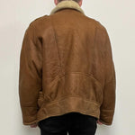 Load image into Gallery viewer, Men's Tan/Cream Genuine Leather Sheepskin Suede Jacket - Large-The Freperie