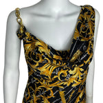 Load image into Gallery viewer, Versace Black Silk Baroque Print Dress - EU 36 | UK 8 | US 12-The Freperie
