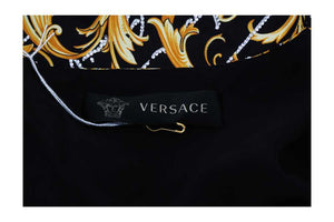 Versace Black Silk Baroque Print Dress - EU 36 | UK 8 | US 12-The Freperie