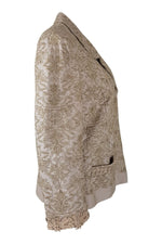 Load image into Gallery viewer, ALBERTA FERRETTI Cotton Embroidered Gold Jacket (14)-Alberta Ferretti-The Freperie