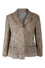 Load image into Gallery viewer, ALBERTA FERRETTI Cotton Embroidered Gold Jacket (14)-Alberta Ferretti-The Freperie