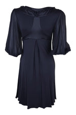 Load image into Gallery viewer, ALICE TEMPERLEY Black Silk Grecian Mini Dress (UK 8)-Temperley-The Freperie