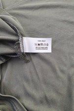 Load image into Gallery viewer, ALLUDE 100% Jersey Silk Khaki Green Gathered Midi Dress (XL)-Allude-The Freperie