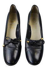 Load image into Gallery viewer, RANGONI Amalfi Black Mid Heel Court Shoes (8.5)-Rangoni-The Freperie