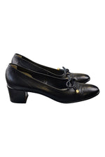 Load image into Gallery viewer, RANGONI Amalfi Black Mid Heel Court Shoes (8.5)-Rangoni-The Freperie