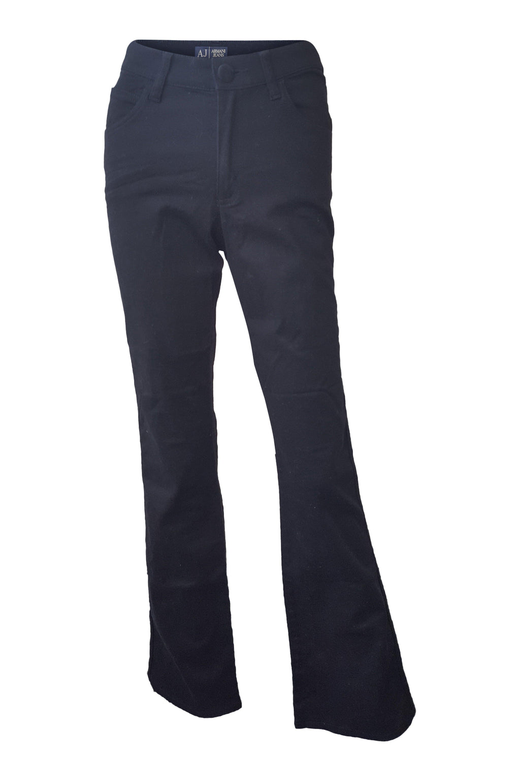 ARMANI AX Armani Exchange Black Mid Rise Cotton Boot Cut Jeans (W27 L32)-Armani-The Freperie