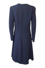 Load image into Gallery viewer, ARMANI Silk Blend Navy Blue Long Coat (IT 42)-Armani-The Freperie