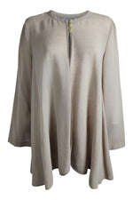 Load image into Gallery viewer, ARMANI Khaki Cotton Blend A Line Open Front Shirt (IT 42 | UK 10 | US 6)-The Freperie
