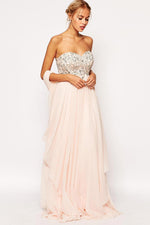 Load image into Gallery viewer, ASHLEY ROBERTS for Key Collections Allure Bandeau Maxi Dress (UK 12)-Ashley Roberts-The Freperie