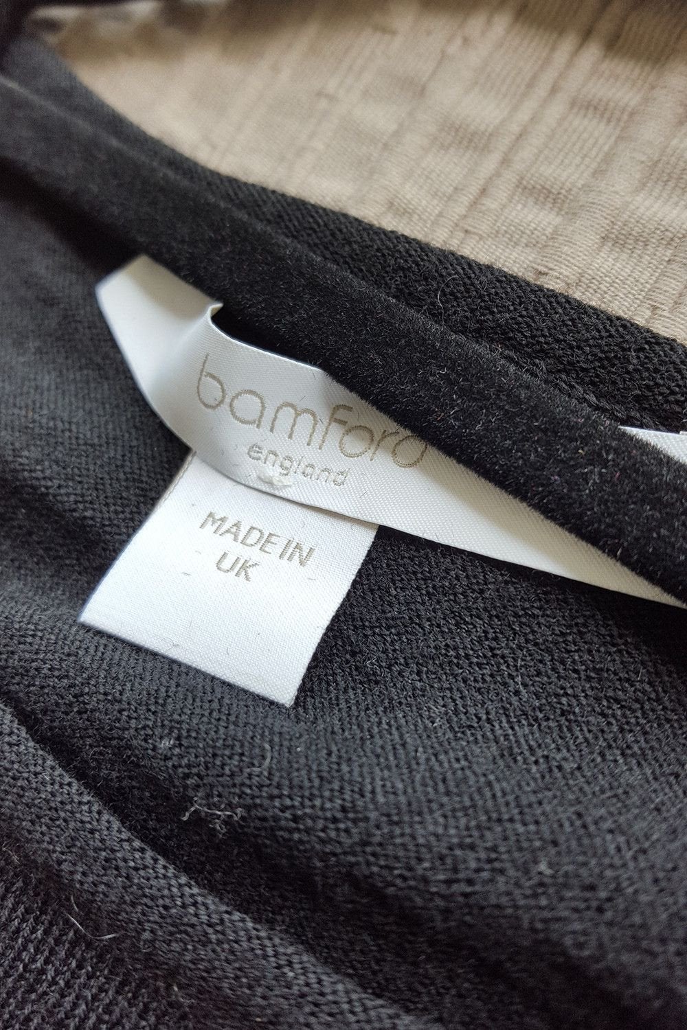 BAMFORD Black Wool Vest Top (M)-Bamford-The Freperie