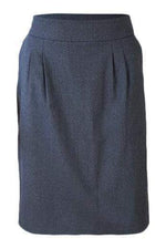 Load image into Gallery viewer, BAMFORD Grey Wool Knee Length Mini Skirt (42)-Bamford-The Freperie