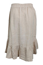 Load image into Gallery viewer, BEAUMONT ORGANIC Rose Bone Peplum Hem Mini Skirt (S)-The Freperie
