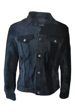 Load image into Gallery viewer, BLOOD BROTHER Black Calf Hair Leather Jacket (M)-Blood Brother-The Freperie
