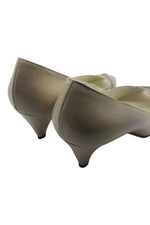 Load image into Gallery viewer, BRUNO MAGLI Cream and Silver Peep Toe Pumps (37.5)-Bruno Magli-The Freperie