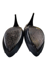 Load image into Gallery viewer, BURBERRY Brown Patnent Leather Curved Heel Peep Toe Pumps (UK 7)-Burberry-The Freperie