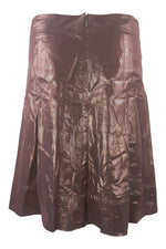 Load image into Gallery viewer, BURBERRY Iridescent Brown Box Pleat Mini Skirt (M)-Burberry-The Freperie