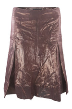 Load image into Gallery viewer, BURBERRY Iridescent Brown Box Pleat Mini Skirt (M)-Burberry-The Freperie
