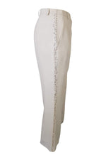 Load image into Gallery viewer, CERRUTI 1881 Cream Silk and Shell Tuxedo Style Trousers (44)-Cerruti-The Freperie
