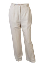 Load image into Gallery viewer, CERRUTI 1881 Cream Silk and Shell Tuxedo Style Trousers (44)-Cerruti-The Freperie
