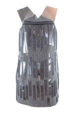 Load image into Gallery viewer, CHLOE 100% Wool Silk Lined Cowl Neck Mini Dress (T 38)-Chloe-The Freperie