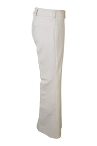 CHLOE Cotton Pin Stripe Bootleg Trousers (T 36)-Chloé-The Freperie