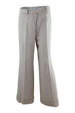 Load image into Gallery viewer, CHRISTIAN DIOR Cream Bootcut Women's Silk Crease Front Trousers (UK 14)-Christian Dior-The Freperie