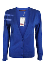 Load image into Gallery viewer, COMPTOIR DES COTONNIERS Cotton Blend Amparo Blue Cardigan (S | FR 34 /36 | UK 08)-The Freperie