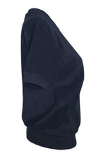 Load image into Gallery viewer, COMPTOIR DES COTONNIERS Cotton Blend Black Beauty Terry Tee (S | FR 34 /36 | UK 08)-The Freperie