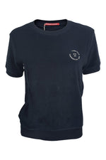 Load image into Gallery viewer, COMPTOIR DES COTONNIERS Cotton Blend Black Beauty Terry Tee (S | FR 34 /36 | UK 08)-The Freperie