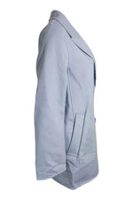 Load image into Gallery viewer, COMPTOIR DES COTONNIERS Wool and Silk Blend Heather Blue Lintot Pea Coat (FR 42)-Comptoir Des Cotonniers-The Freperie