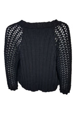 Load image into Gallery viewer, DOLCE & GABBANA Black Chunky Knit Bolero Shrug (44)-Dolce & Gabbana-The Freperie