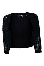 Load image into Gallery viewer, DOLCE & GABBANA Black Chunky Knit Bolero Shrug (44)-Dolce & Gabbana-The Freperie