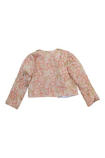 Load image into Gallery viewer, DOLCE &amp; GABBANA KIDS Girl&#39;s Coral and Gold Brocade Button Front Jacket (5)-Dolce &amp; Gabbana-The Freperie
