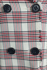 Load image into Gallery viewer, DOROTHEE SCHUMACHER Ivory Cotton Blend Tartan 3/4 Sleeve Jacket (2 | UK 10)-The Freperie