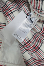 Load image into Gallery viewer, DOROTHEE SCHUMACHER Ivory Cotton Blend Tartan 3/4 Sleeve Jacket (2 | UK 10)-The Freperie