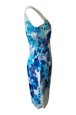 Load image into Gallery viewer, ELIE TAHARI Floral Print Sleeveless Shift Dress (UK 8)-Elie Tahari-The Freperie