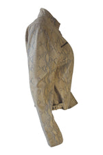 Load image into Gallery viewer, EQUATION Women's Leather Snakeskin Biker Jacket (14)-Equation-The Freperie