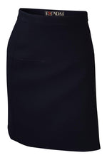 Load image into Gallery viewer, ESCADA Black 100% Wool Kilt Mini Skirt (34)-Escada-The Freperie