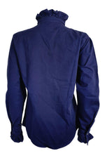 Load image into Gallery viewer, EVE DENIM 100% Cotton Violet Shirt in Navy Blue (XS)-Eve Denim-The Freperie
