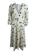 Load image into Gallery viewer, FAITHFULL THE BRAND Marine Midi Lolita Dot Midi Dress (AU 8 | US 4 | UK 4)-The Freperie