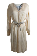Load image into Gallery viewer, FORTE FORTE Ivory V Neck Long Sleeved Shirt Dress (L | III | IT 44 | UK 12)-The Freperie