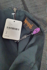 Load image into Gallery viewer, FREE PEOPLE Black Organza Puff Sleeve Midi Dress (US 2 | UK 6)-The Freperie