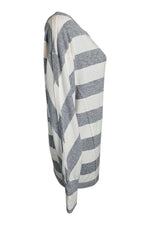 Load image into Gallery viewer, FREE PEOPLE Cali Grey White Striped Long Sleeved Jumper (XS)-The Freperie