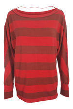 Load image into Gallery viewer, FREE PEOPLE Cali Red Striped Long Sleeved Jumper (XS)-The Freperie