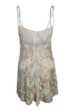 Load image into Gallery viewer, FREE PEOPLE Ivory Floral Embroidered Low Back Strappy Micro Mini Dress (0)-The Freperie