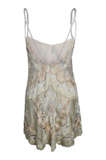 Load image into Gallery viewer, FREE PEOPLE Ivory Floral Embroidered Low Back Strappy Micro Mini Dress (0)-The Freperie
