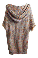 Load image into Gallery viewer, FREE PEOPLE Multicoloured Chunky Knit Hooded Jumper (UK XS | US XS)-Free People-The Freperie