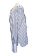 Load image into Gallery viewer, GUCCI Off White 100% Cotton Shirt With Brown Stripes (16")-Gucci-The Freperie